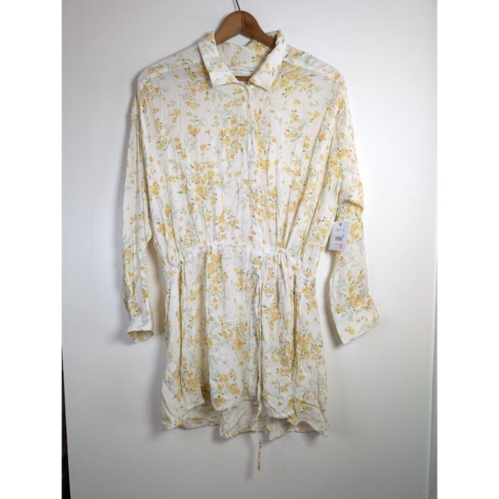 O'Neill Cover‎ Up Large Floral Shirt Dress Boho Cottagecore Cami Tatianna NEW
